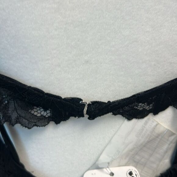 Free People After Midnight Babydoll Slip Dress Black Tiered Ruffles S - Picture 6 of 7